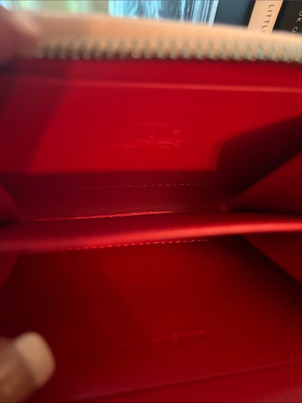 Christian Louboutin Compact Denim Zipper Wallet